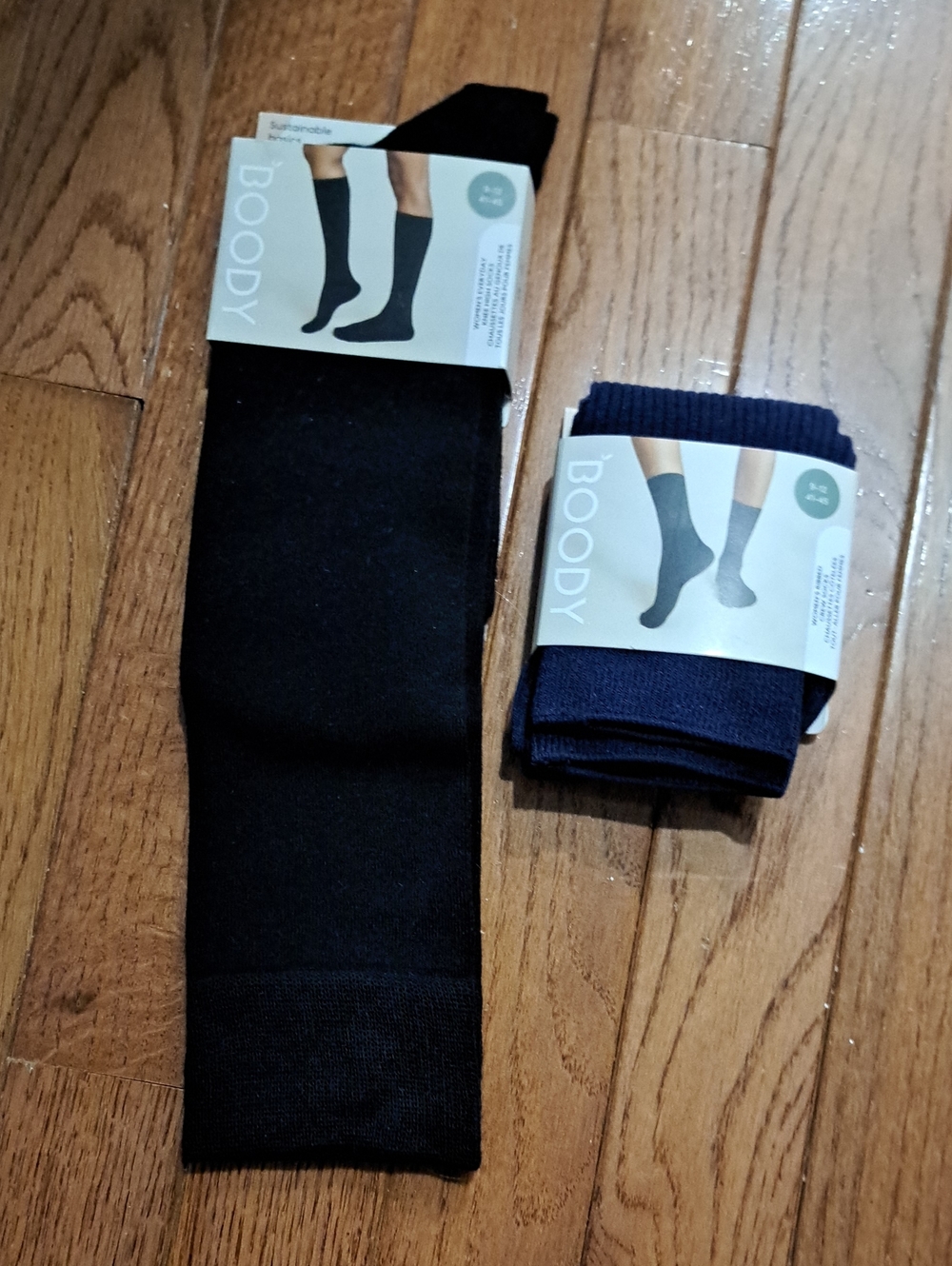 BOODY Women's Ribbed Crew Socks and Womens Knee High Socks Size 9-12